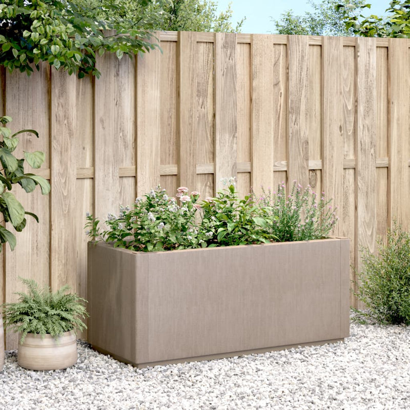 Load image into Gallery viewer, Vidaxl plantenbak 80x36x35 cm polypropeen lichtbruin