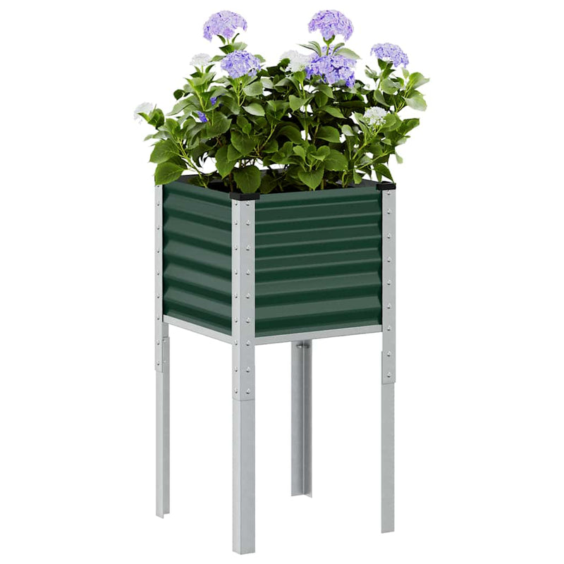 Load image into Gallery viewer, Vidaxl plantenbak groen 45x45x88 cm staal