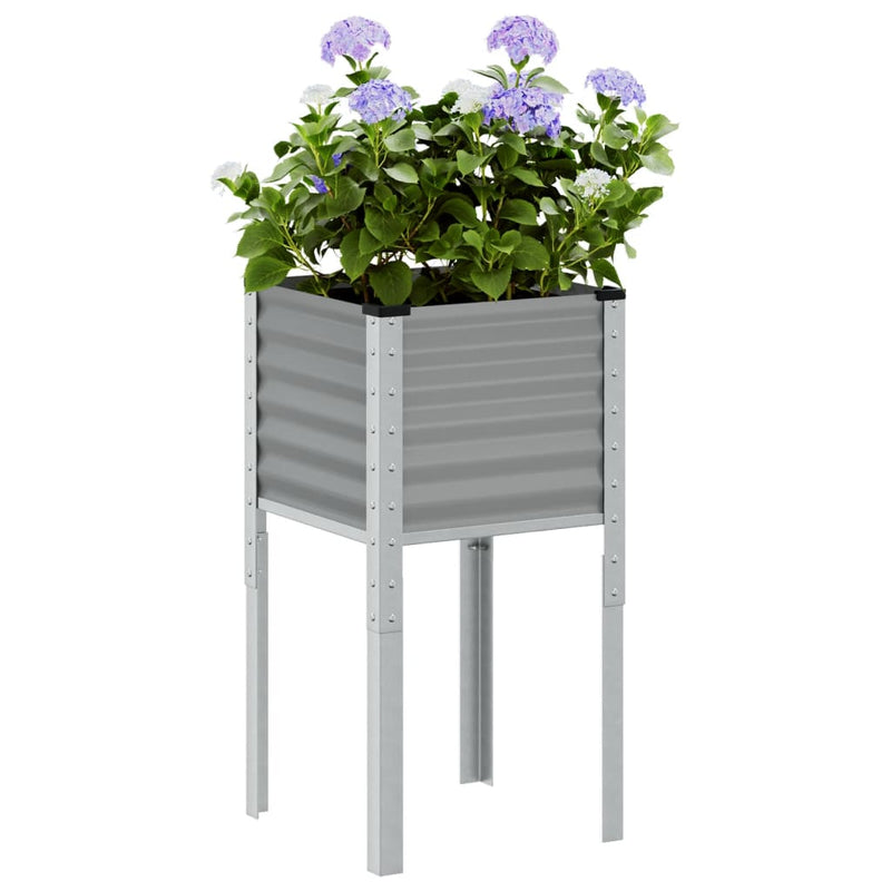 Load image into Gallery viewer, Vidaxl plantenbak 45x45x88 cm staal grijs