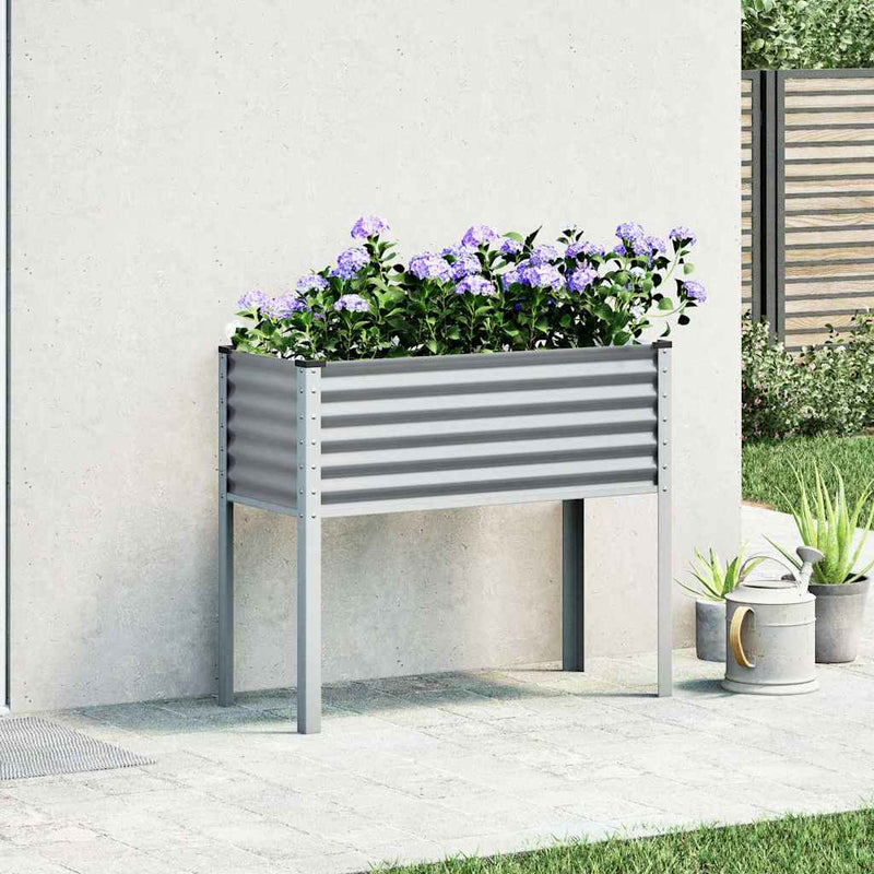 Load image into Gallery viewer, Vidaxl plantenbak 100x45x90 cm staal grijs