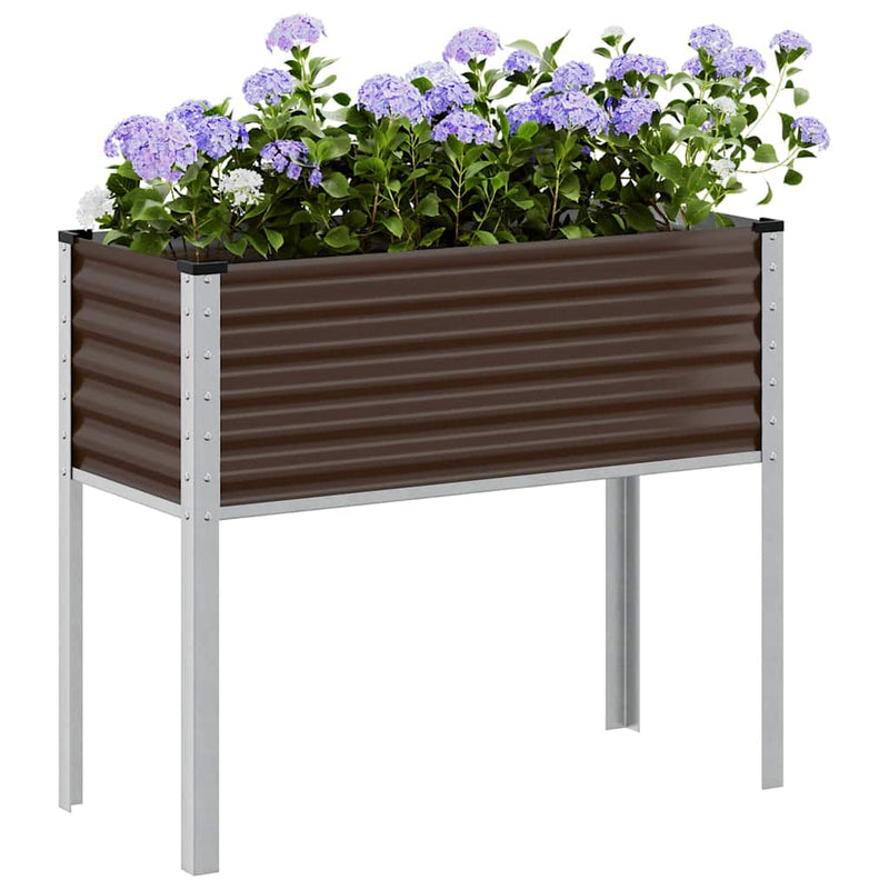 Load image into Gallery viewer, Vidaxl plantenbak bruin 100x45x90 cm staal