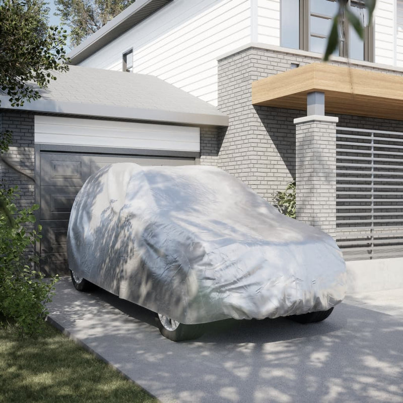 Load image into Gallery viewer, Vidaxl autohoes voor suv met gespriemen m volledig peva zilverkleurig