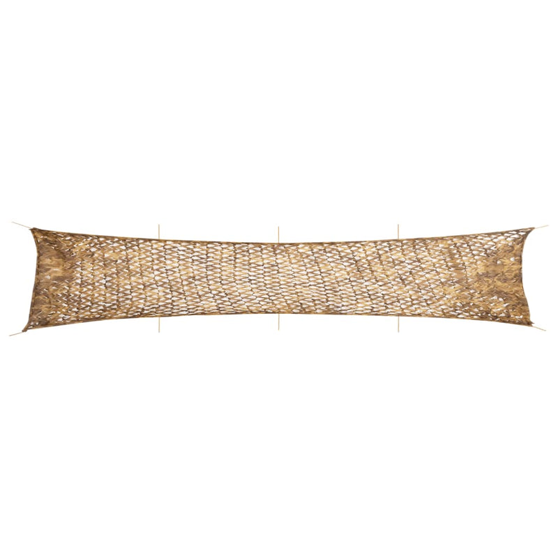 Afbeelding laden in galerijviewer, Vidaxl camouflagenet met opbergzak 844x142 cm zandkleurig