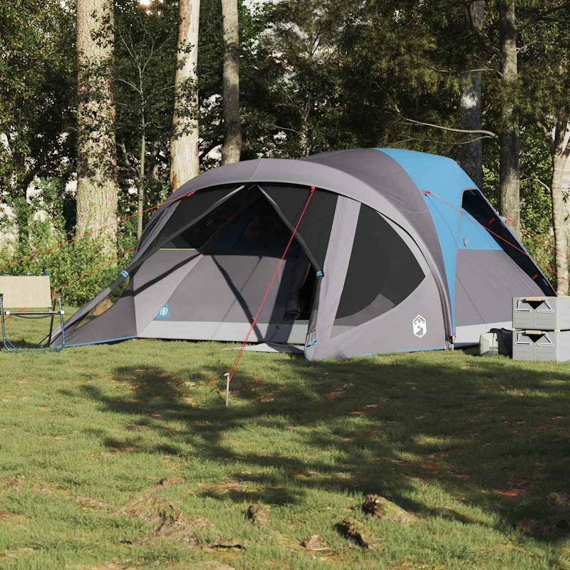 Load image into Gallery viewer, Vidaxl tunneltent 6-persoons waterdicht blauw