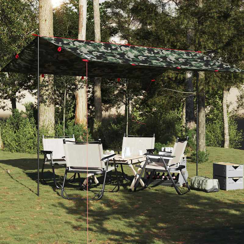Load image into Gallery viewer, Vidaxl kampeerluifel waterdicht 406x306 cm camouflage