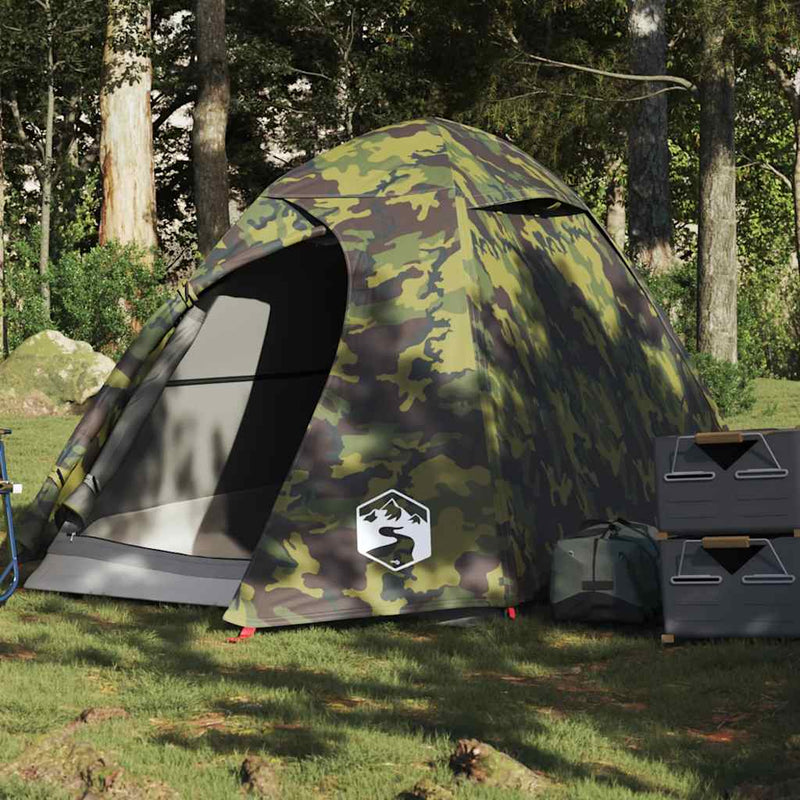 Load image into Gallery viewer, Vidaxl koepeltent 2-persoons waterdicht camouflage
