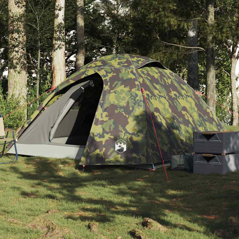 Load image into Gallery viewer, Vidaxl koepeltent 4-persoons waterdicht camouflage
