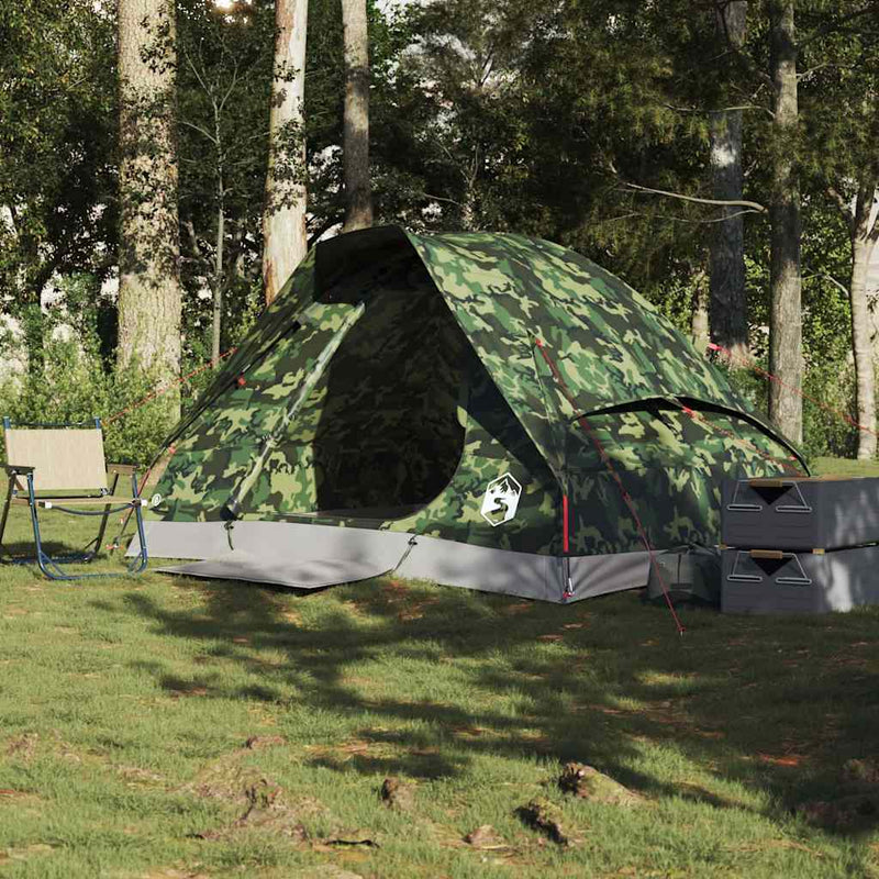 Load image into Gallery viewer, Vidaxl koepeltent 2-persoons waterdicht camouflage