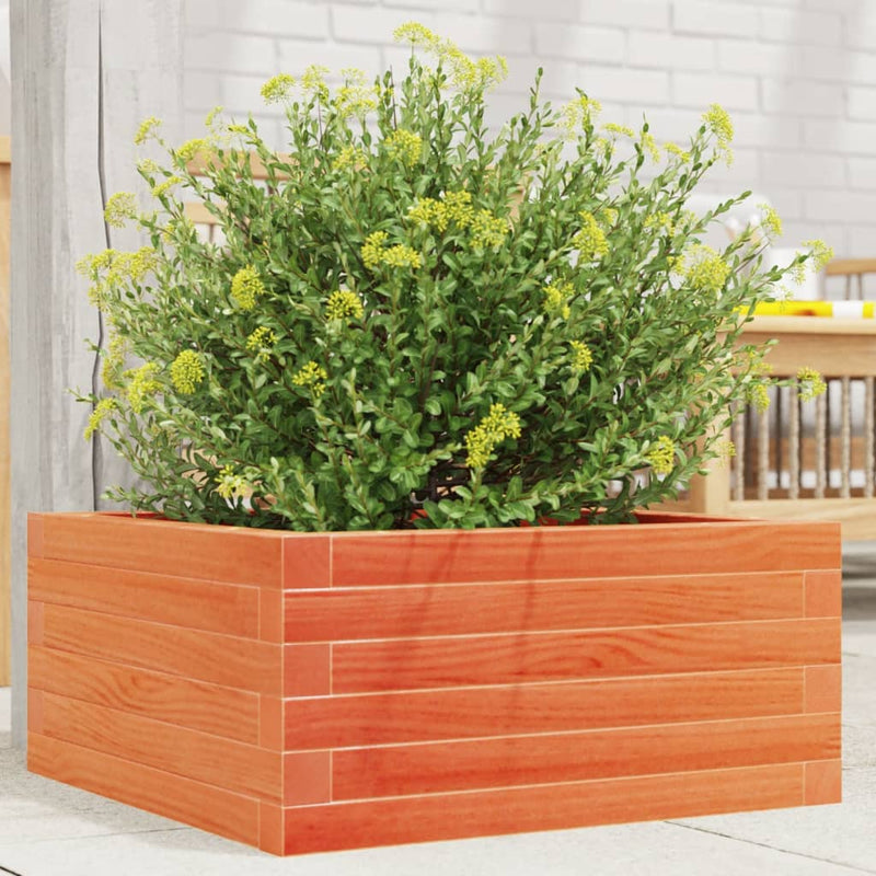 Load image into Gallery viewer, Vidaxl plantenbak 50x50x23 cm massief grenenhout wasbruin
