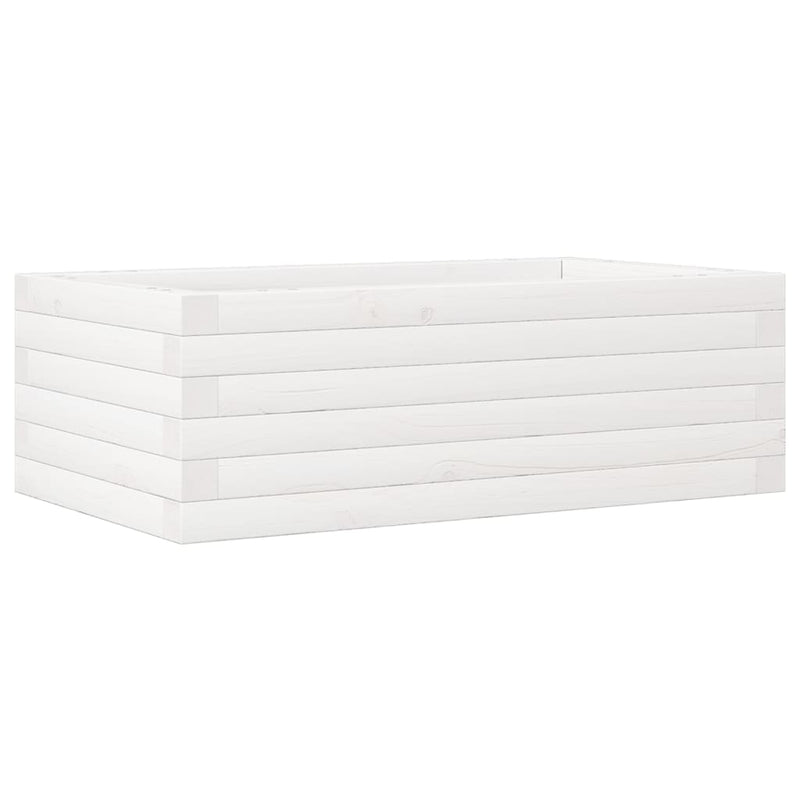 Load image into Gallery viewer, Vidaxl plantenbak 70x40x23 cm massief grenenhout wit