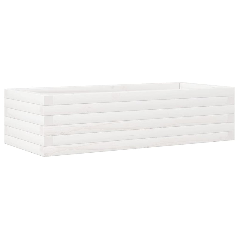 Load image into Gallery viewer, Vidaxl plantenbak 90x40x23 cm massief grenenhout wit