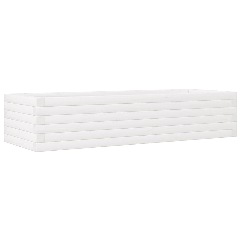 Load image into Gallery viewer, Vidaxl plantenbak 110x40x23 cm massief grenenhout wit