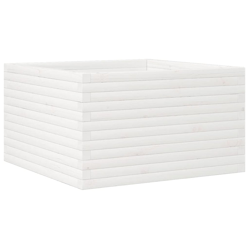 Afbeelding laden in galerijviewer, Vidaxl plantenbak 80x80x45,5 cm massief grenenhout wit
