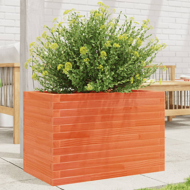 Load image into Gallery viewer, Vidaxl plantenbak 70x40x45,5 cm massief grenenhout wasbruin