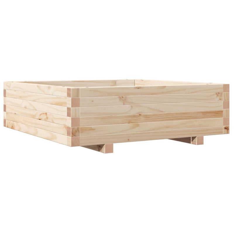 Load image into Gallery viewer, Vidaxl plantenbak 80x80x26,5 cm massief grenenhout