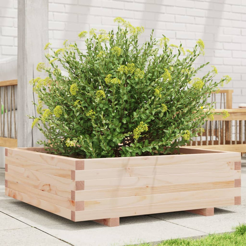 Load image into Gallery viewer, Vidaxl plantenbak 80x80x26,5 cm massief grenenhout