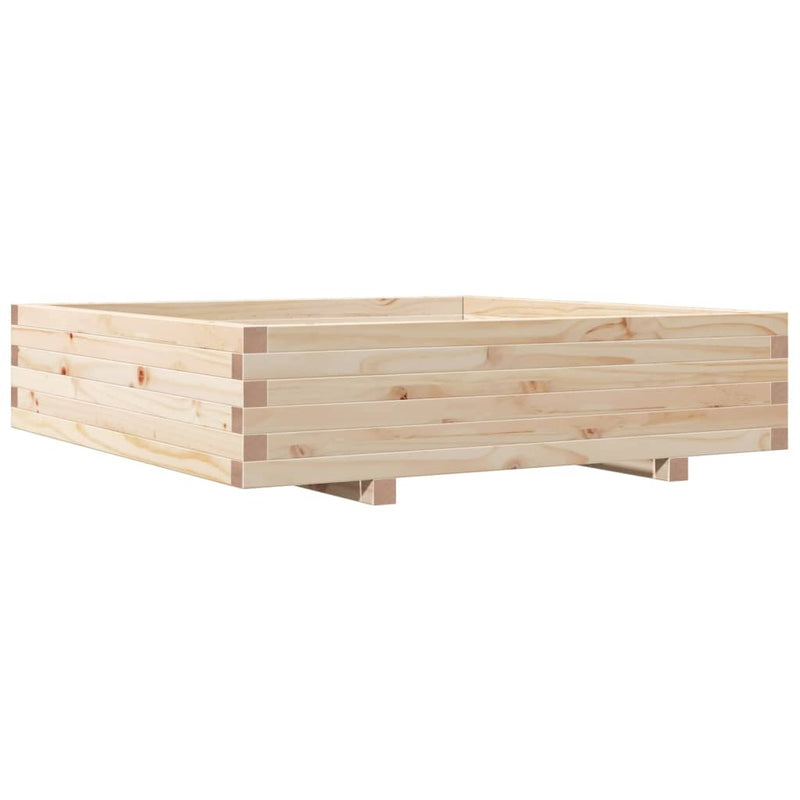 Load image into Gallery viewer, Vidaxl plantenbak 100x100x26,5 cm massief grenenhout
