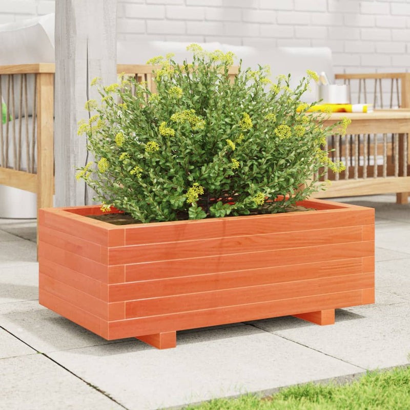 Load image into Gallery viewer, Vidaxl plantenbak 70x40x26,5 cm massief grenenhout wasbruin