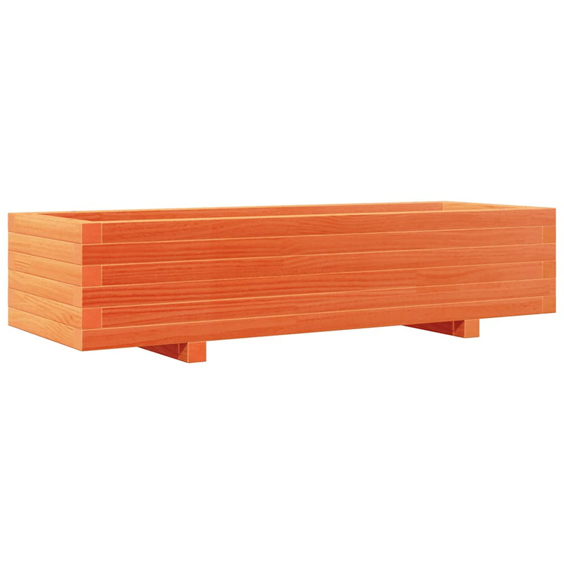 Load image into Gallery viewer, Vidaxl plantenbak 110x40x26,5 cm massief grenenhout wasbruin