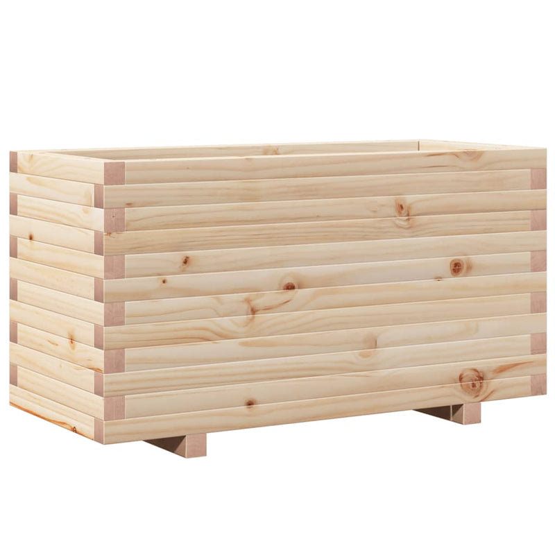 Afbeelding laden in galerijviewer, Vidaxl plantenbak 90x40x49,5 cm massief grenenhout