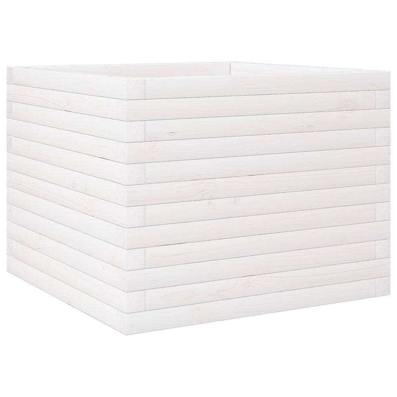 Load image into Gallery viewer, Vidaxl plantenbak 60x60x46 cm massief grenenhout wit