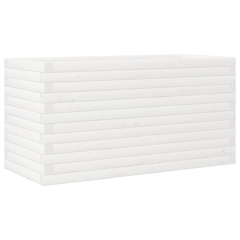 Load image into Gallery viewer, Vidaxl plantenbak 90x40x46 cm massief grenenhout wit