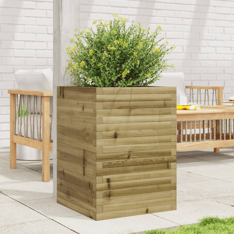 Load image into Gallery viewer, Vidaxl plantenbak 50x50x68,5 cm geïmpregneerd grenenhout