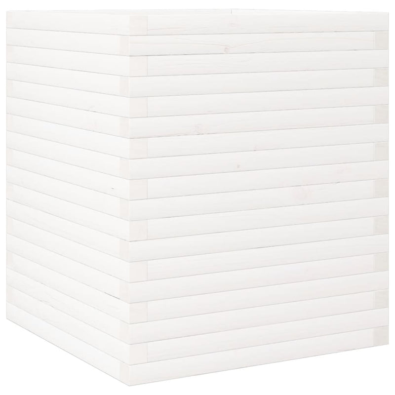 Load image into Gallery viewer, VidaXL Plantenbak 60x60x68,5 cm massief grenenhout wit