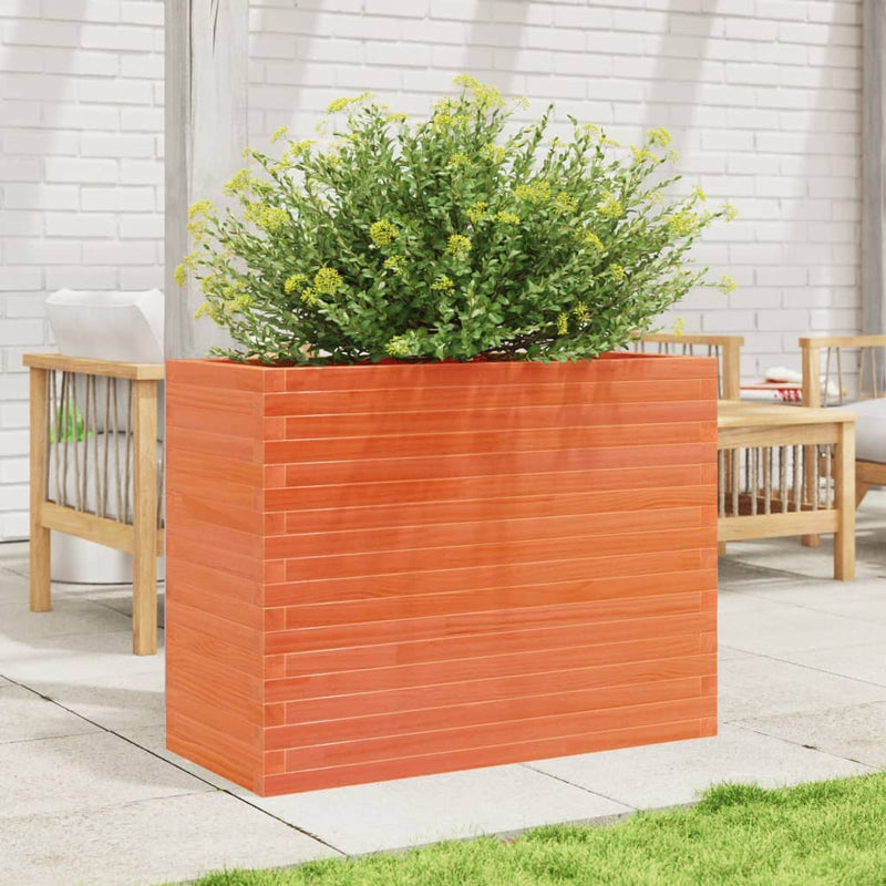 Load image into Gallery viewer, VidaXL Plantenbak 90x40x68,5 cm massief grenenhout wasbruin
