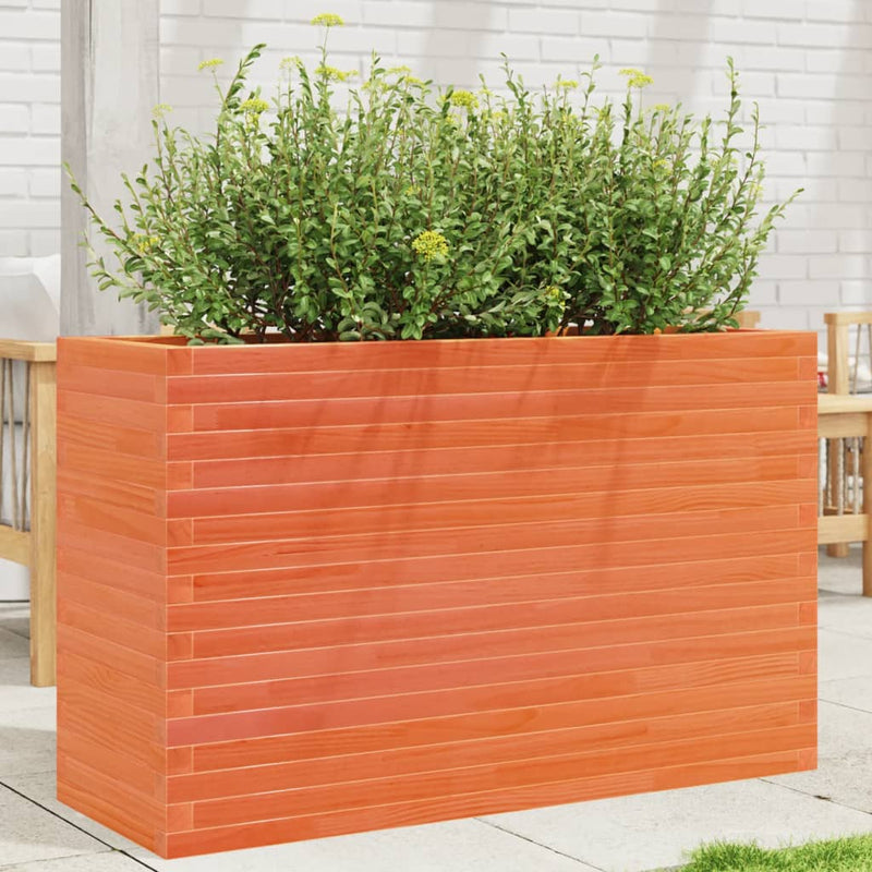 Load image into Gallery viewer, VidaXL Plantenbak 110x40x68,5 cm massief grenenhout wasbruin
