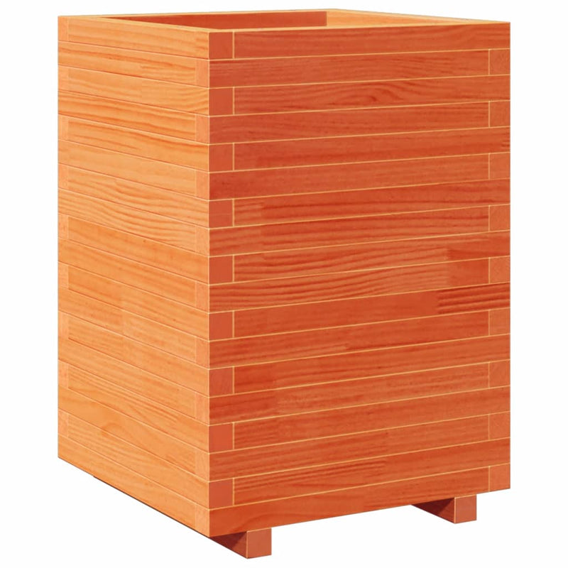 Load image into Gallery viewer, Vidaxl plantenbak 50x50x72,5 cm massief grenenhout wasbruin