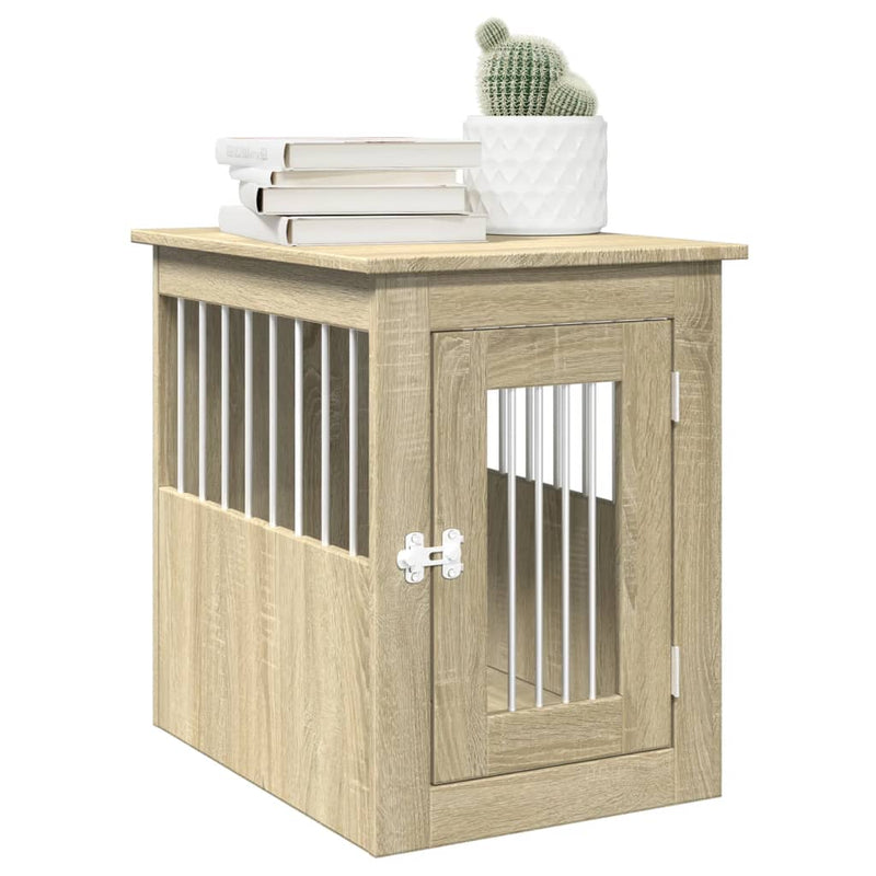 Load image into Gallery viewer, Vidaxl hondenbench 45x62x59 cm bewerkt hout sonoma eikenkleurig