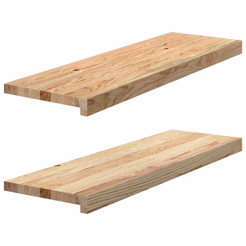 Load image into Gallery viewer, Vidaxl traptreden 2 st 80x30x2 cm onbehandeld massief eikenhout