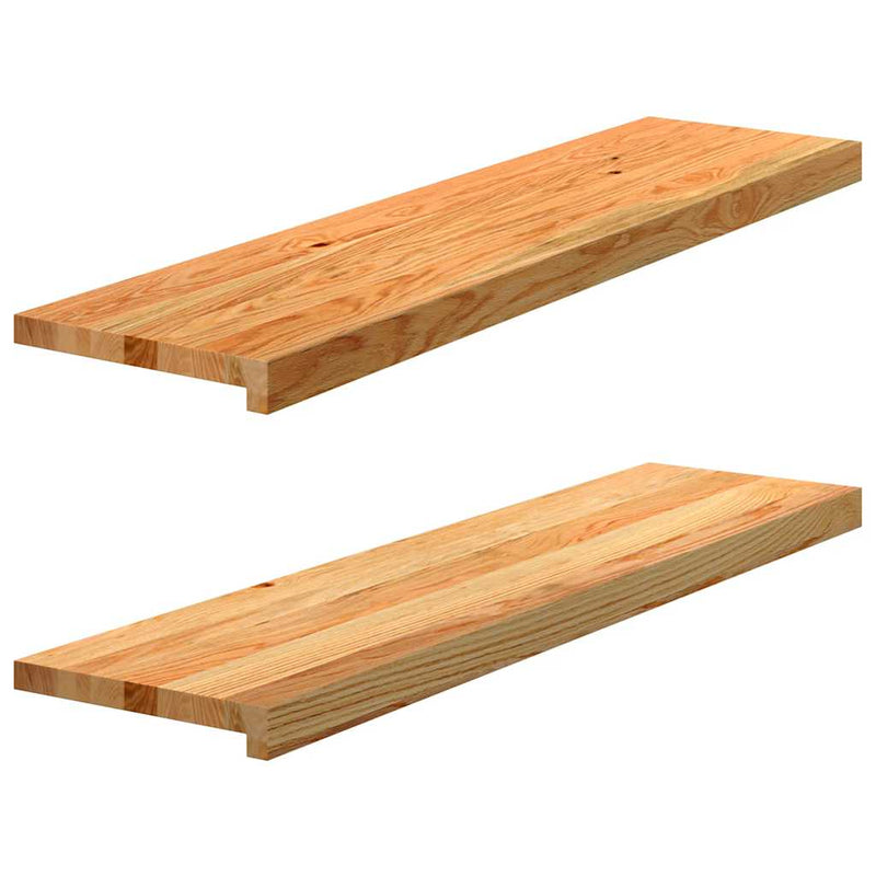 Load image into Gallery viewer, Vidaxl traptreden 2 st 100x25x2 cm massief eikenhout lichtbruin