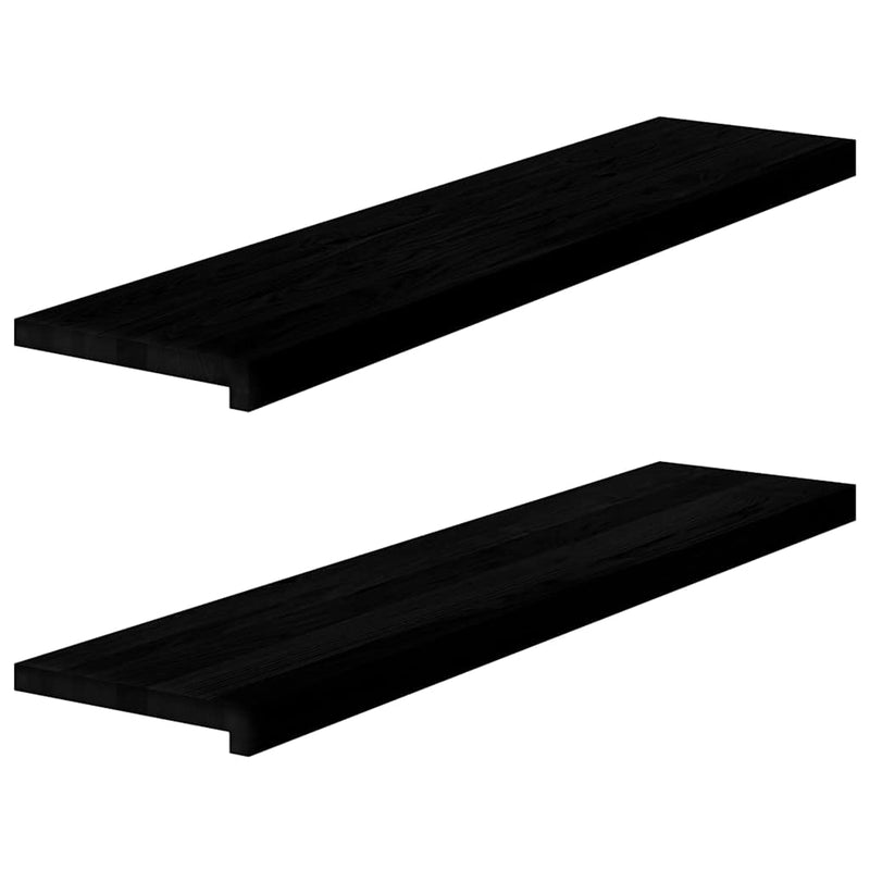 Load image into Gallery viewer, Vidaxl traptreden 2 st 110x25x2 cm massief eikenhout donkerbruin