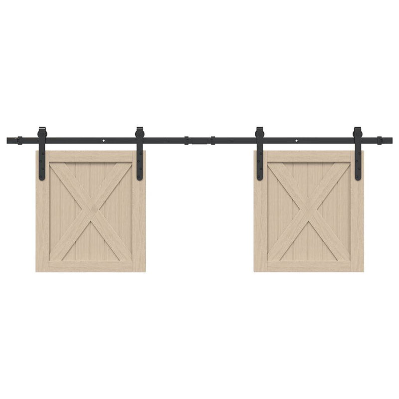 Load image into Gallery viewer, Vidaxl ophangset voor schuifdeur 152 cm koolstofstaal