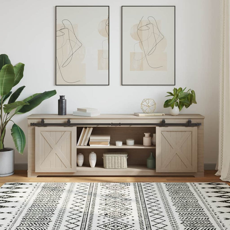 Load image into Gallery viewer, Vidaxl ophangset voor schuifdeur 183 cm koolstofstaal