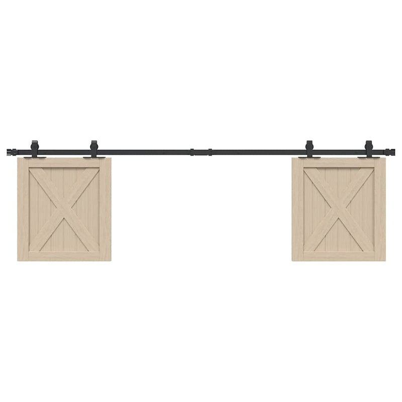 Load image into Gallery viewer, Vidaxl ophangset voor schuifdeur 183 cm koolstofstaal
