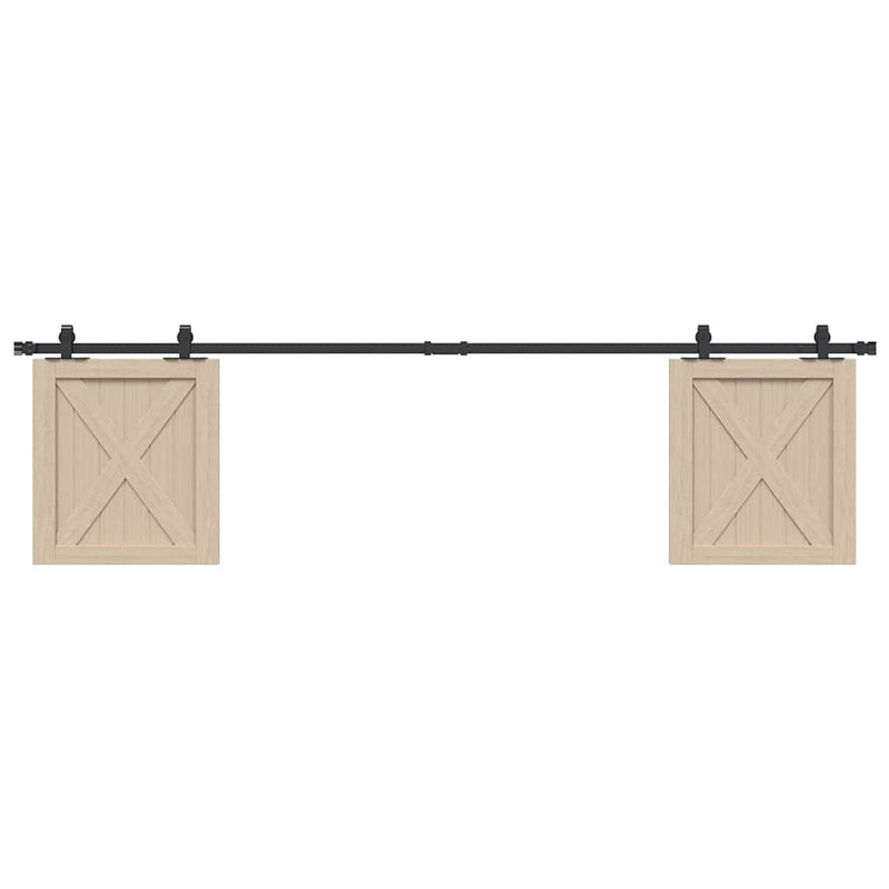 Load image into Gallery viewer, Vidaxl ophangset voor schuifdeur 200 cm koolstofstaal