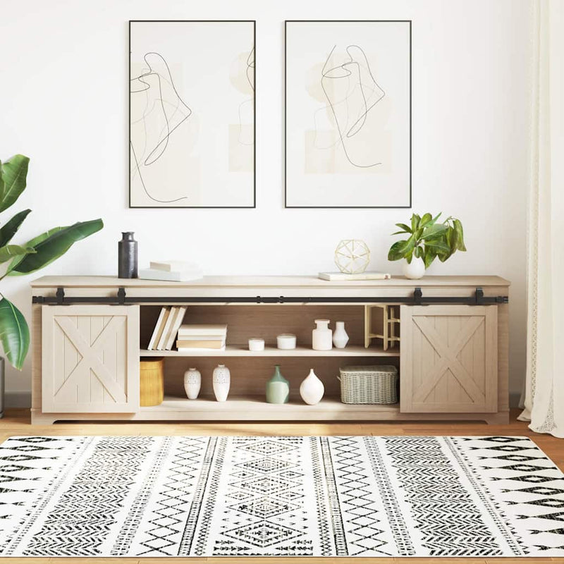 Load image into Gallery viewer, Vidaxl ophangset voor schuifdeur 213 cm koolstofstaal