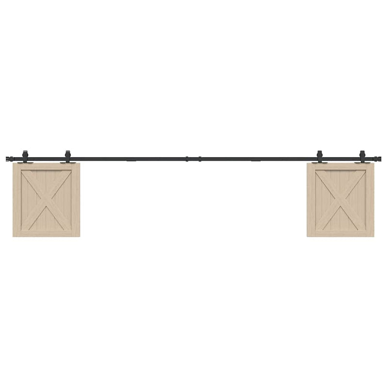 Load image into Gallery viewer, Vidaxl ophangset voor schuifdeur 244 cm koolstofstaal