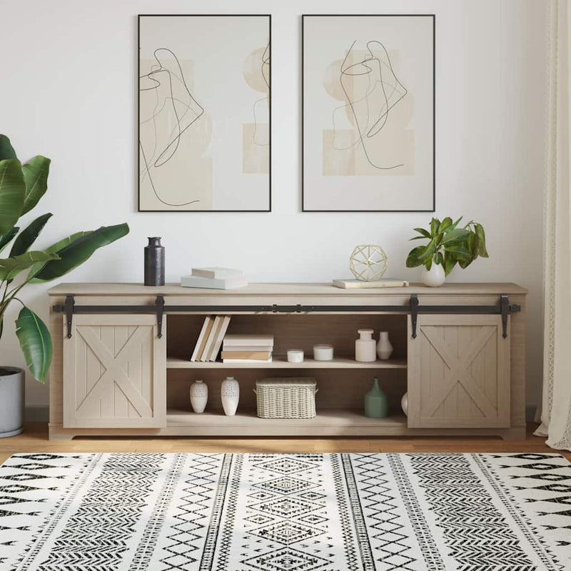 Load image into Gallery viewer, Vidaxl ophangset voor schuifdeur 200 cm koolstofstaal