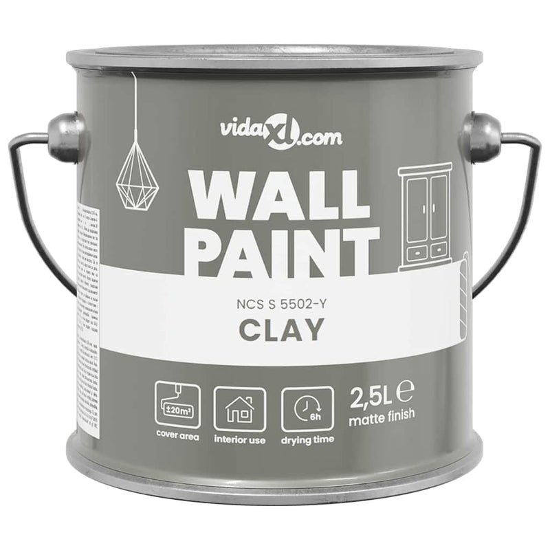 Chargez l'image dans la visionneuse de la galerie, Vidaxl muurverf grijs 2,5 l wandprint