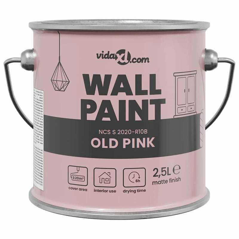Chargez l'image dans la visionneuse de la galerie, Vidaxl muurverf roze 2,5 l wandprint