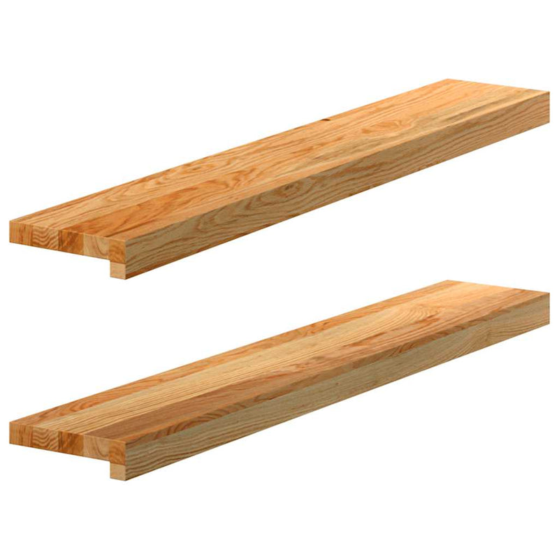 Load image into Gallery viewer, Vidaxl vensterbanken 2 st 90x15x2 cm massief eikenhout lichtbruin