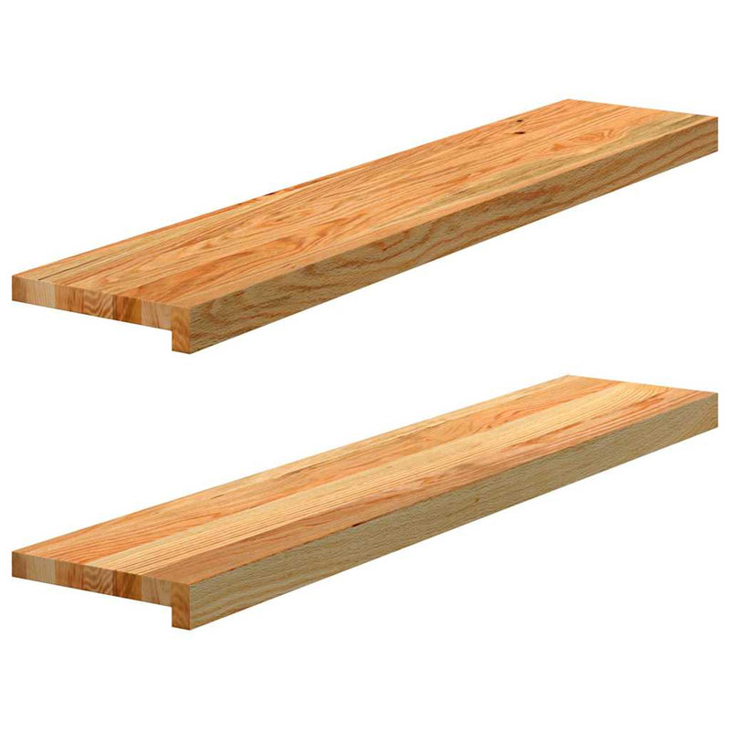 Load image into Gallery viewer, Vidaxl vensterbanken 2 st 100x20x2 cm massief eikenhout lichtbruin
