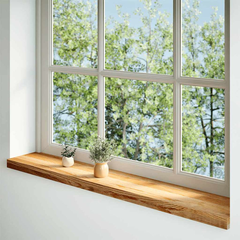 Afbeelding laden in galerijviewer, Vidaxl vensterbanken 2 st 140x20x2 cm massief eikenhout lichtbruin
