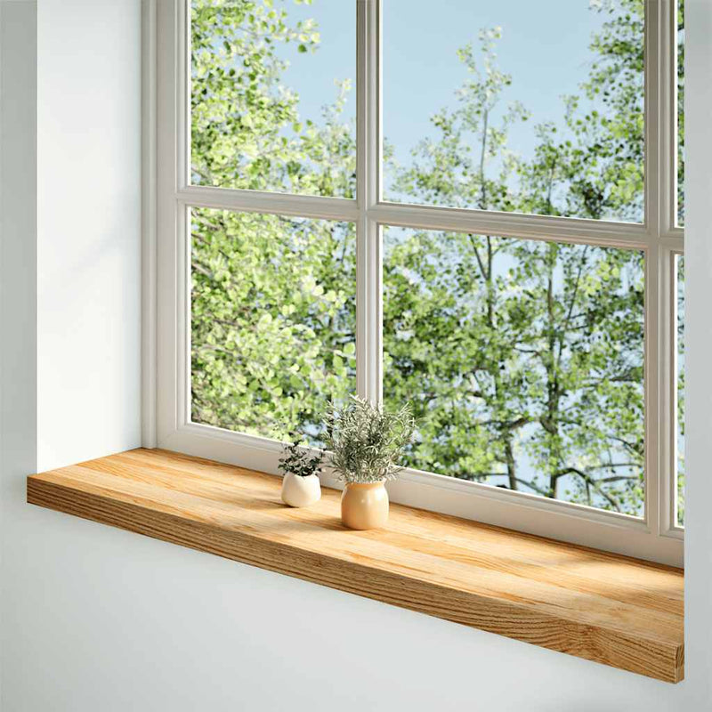 Afbeelding laden in galerijviewer, Vidaxl vensterbanken 2 st 120x25x2 cm massief eikenhout lichtbruin