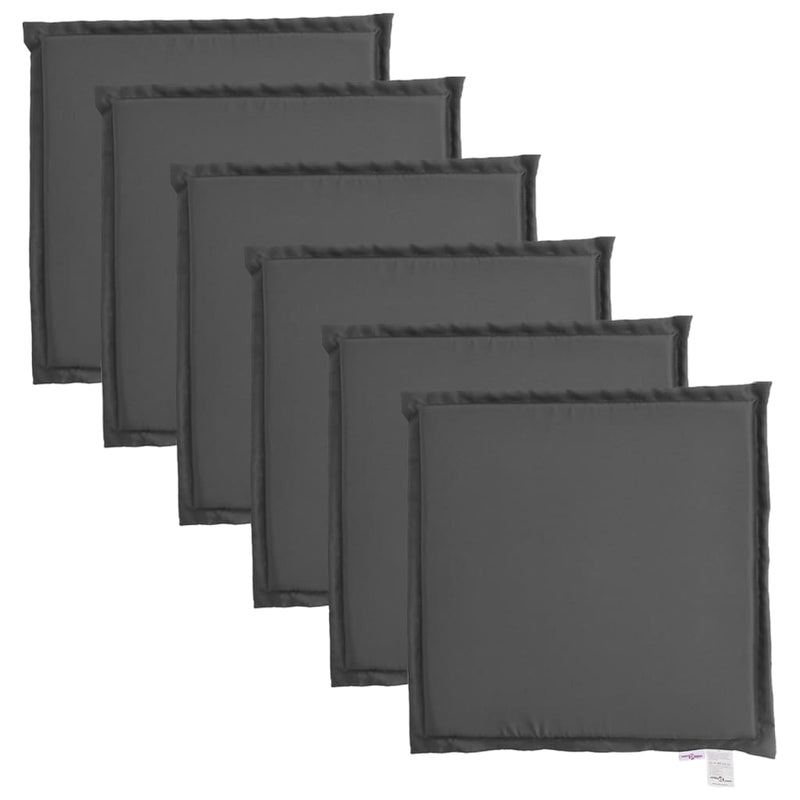Load image into Gallery viewer, Vidaxl tuinzitkussens 6 st vierkant 45x45x2 cm antracietkleurig