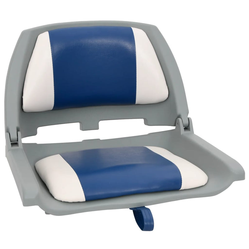 Afbeelding laden in galerijviewer, Vidaxl 2-delige bootstoelenset inklapbaar 48x51x41 cm blauw en wit